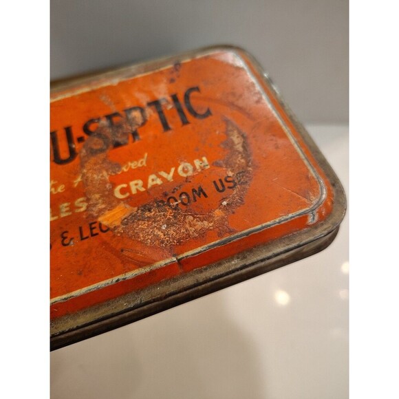 Vintage An-Du-Septic Dustless Blackboard Crayon Tin Gold Medal Product - Picture 14 of 16